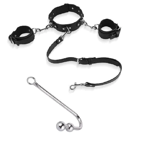 Hook with Beaded and Collar Anal 5334 Cuffs Elegant 0706